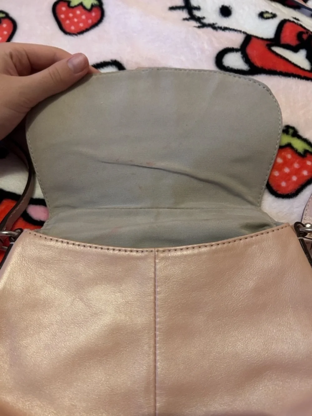 COACH pale pink leather soho crossbody!